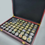 1967-2022 Football Championship Rings Set With Box & Trophy