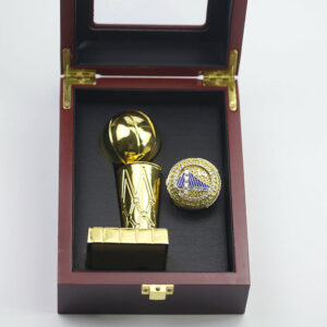 2022 Golden State Warriors Premium Replica Championship  Rings and Trophy