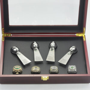 Green Bay Packers Championship Rings Set & Trophies