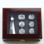 New England Patriots Championship Rings Set & Trophy