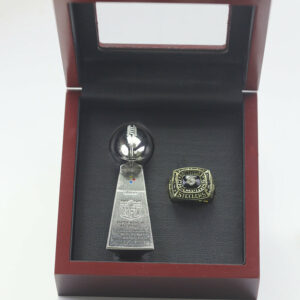 1975 Pittsburgh Steelers Premium Replica Championship Trophy & Ring Set
