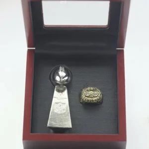 1976 Pittsburgh Steelers Premium Replica Championship Trophy & Ring Set