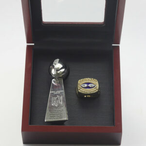 1991 New York Giants Premium Replica Championship Trophy & Ring Set