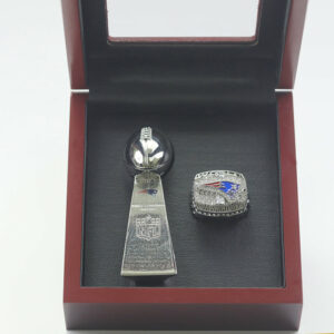 2002 New England Patriots Premium Replica Championship Trophy & Ring Set
