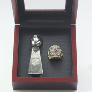 2009 Pittsburgh Steelers Premium Replica Championship Trophy & Ring Set